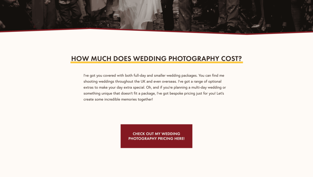 Andrew heeley's website for photography websites inspiration