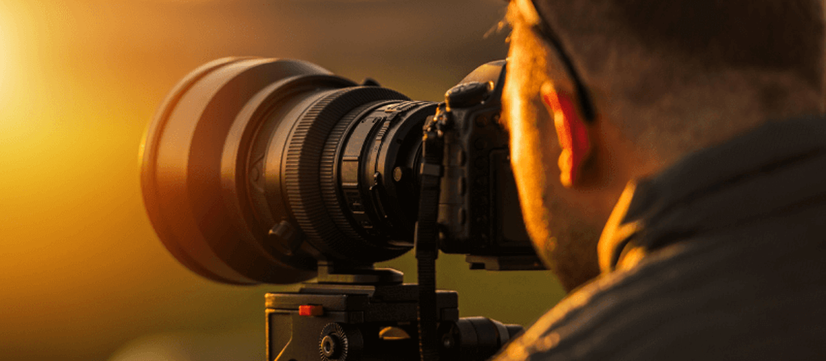 A photographer on a shoot