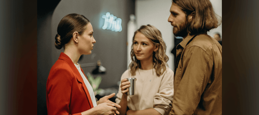 Photographer making connections face-to-face