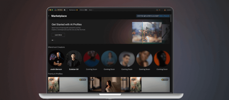 Aftershoot Marketplace where AI Styles are accessible