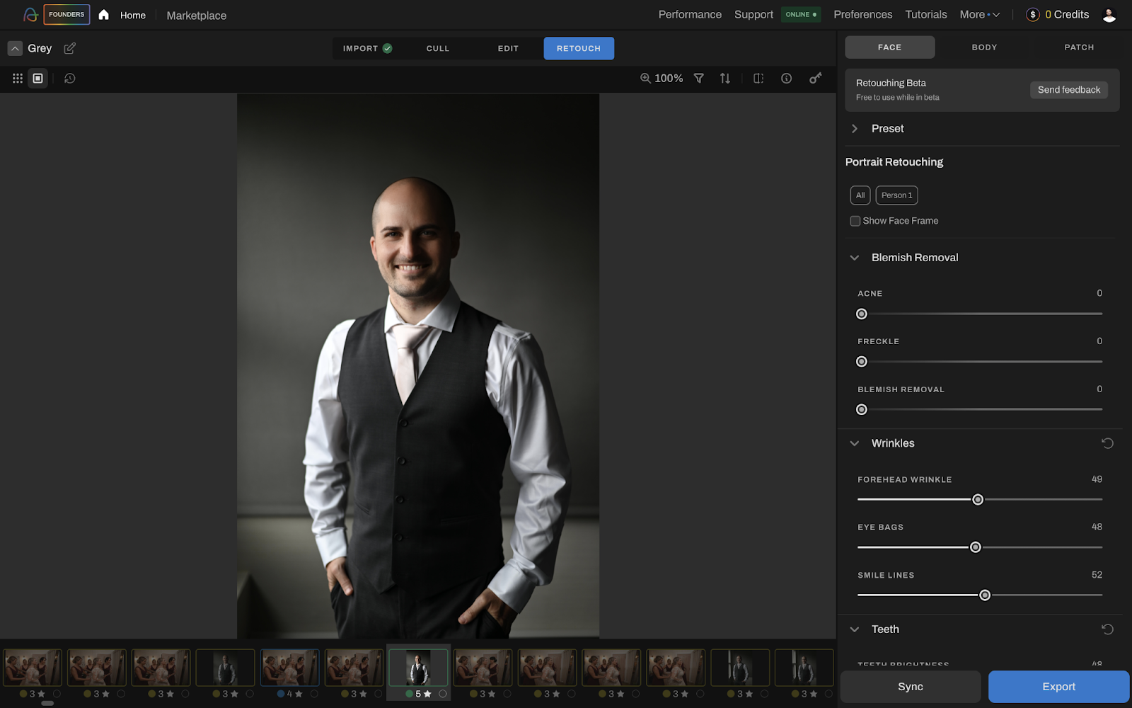 A Complete Guide to Retouching Boudoir Photos what a photo looks like in aftershoots ai retouching tool