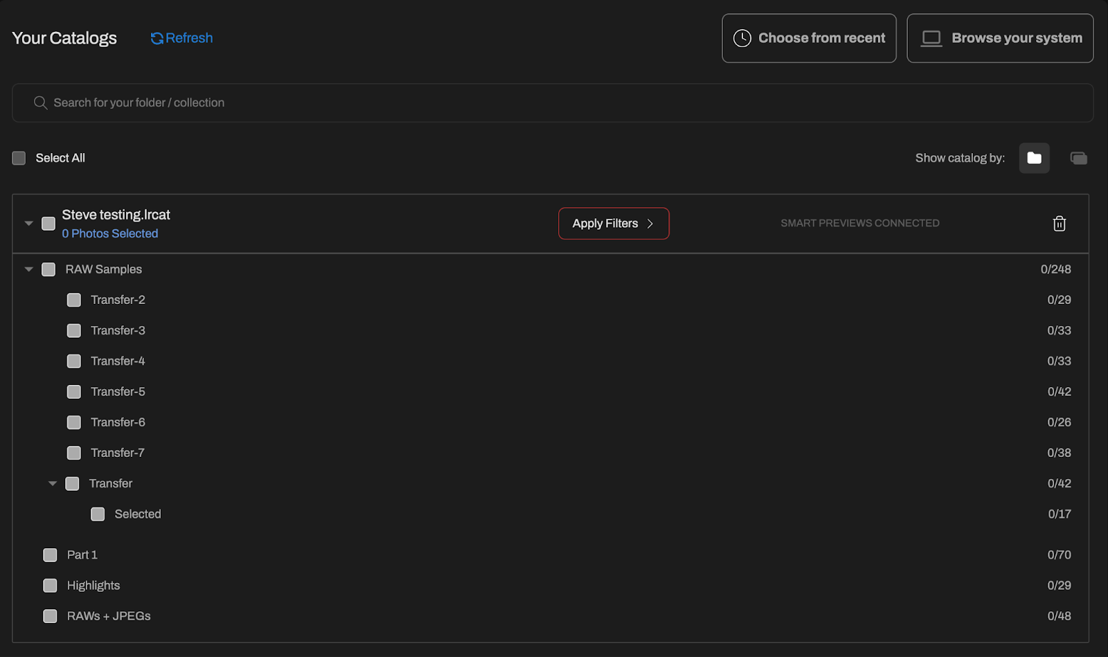 upload your edited catalogs
