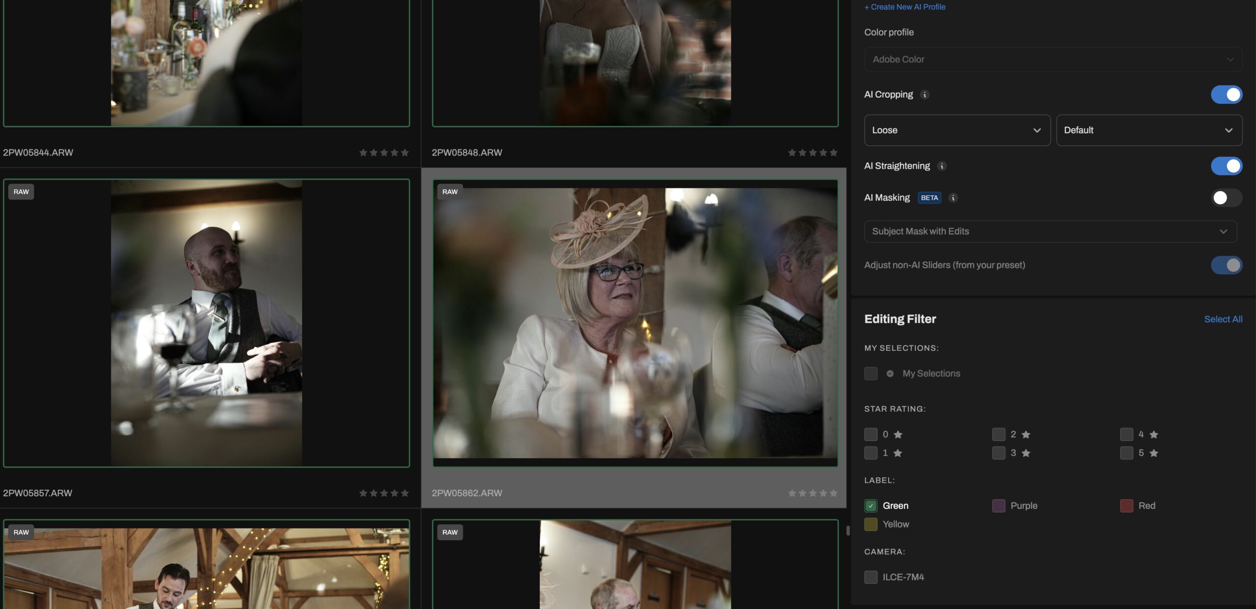 How to Cull Wedding Photos?