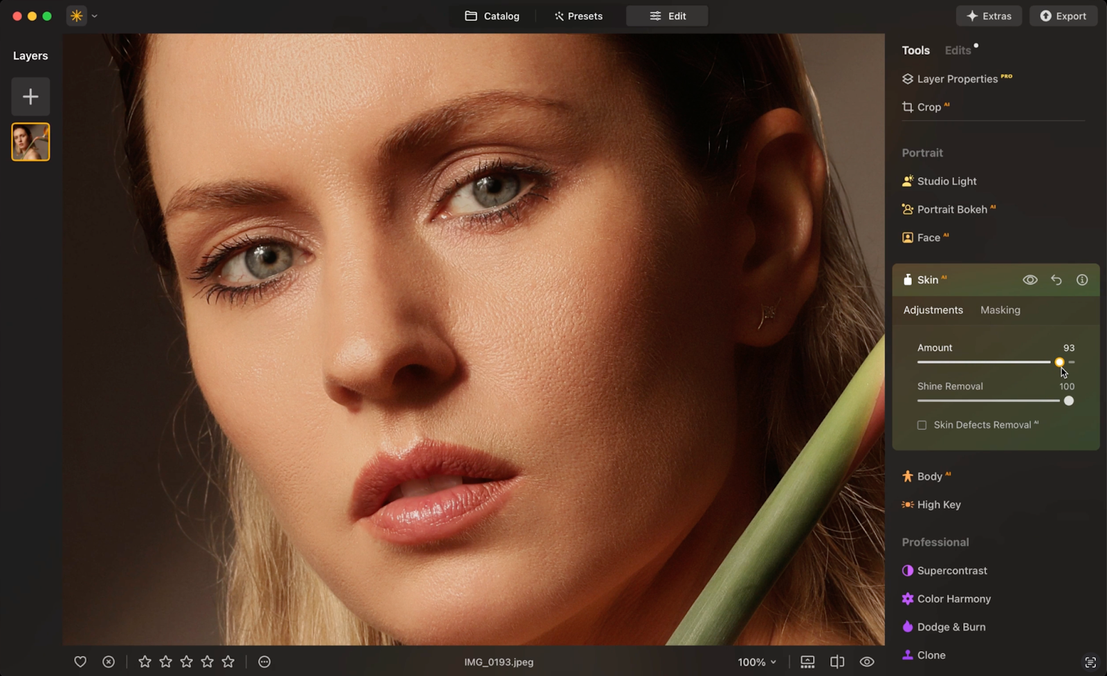 Luminar Neo, developed by Skylum, is an AI-powered photo editor