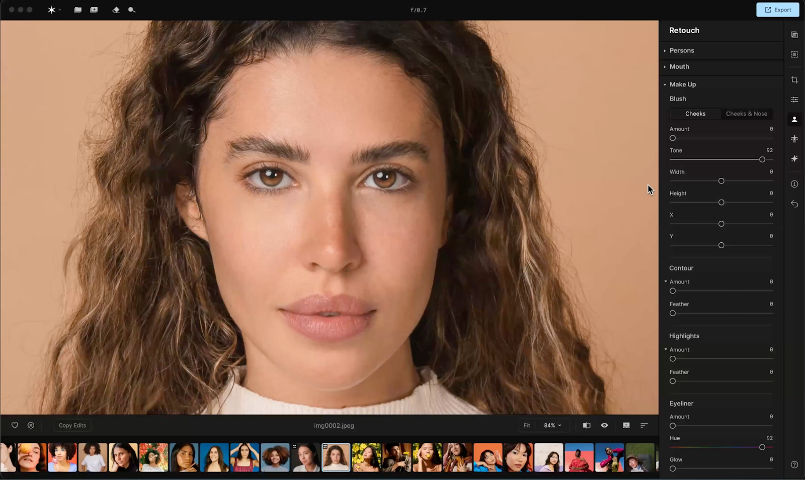 Skylum Aperty is a dedicated AI portrait editor