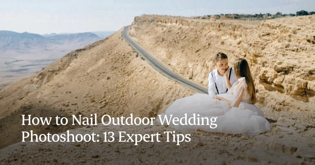 Outdoor wedding photoshoot