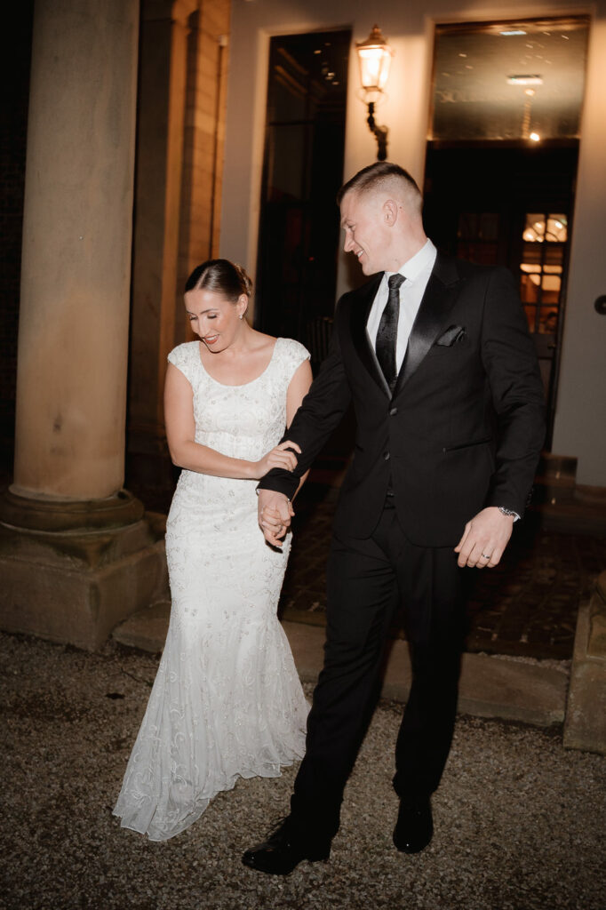 outdoor night wedding photography