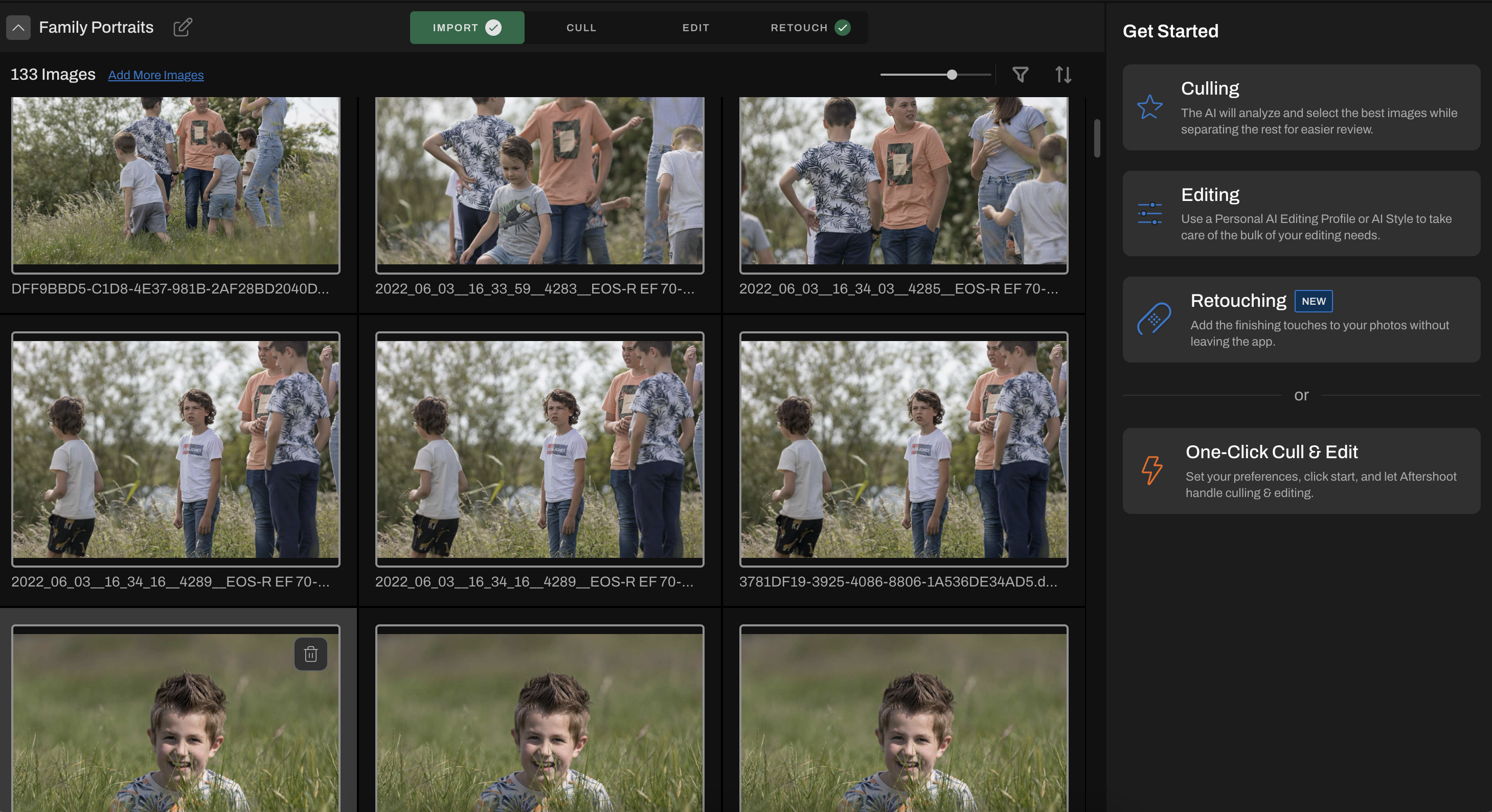 Family Photo Retouching Made Easy: Save Hours with This AI Workflow import your photos to Aftershoot