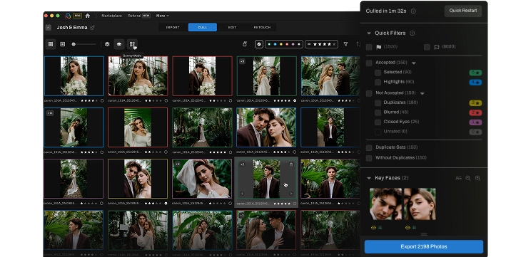 Culling dashboard image for mobile