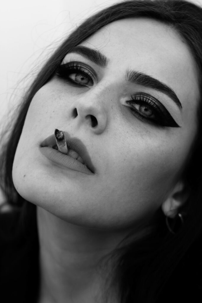 black and white portrait