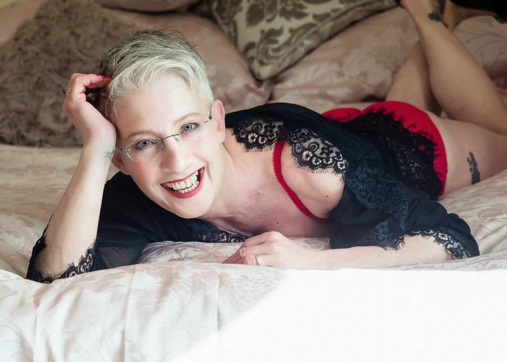 mature boudoir portrait