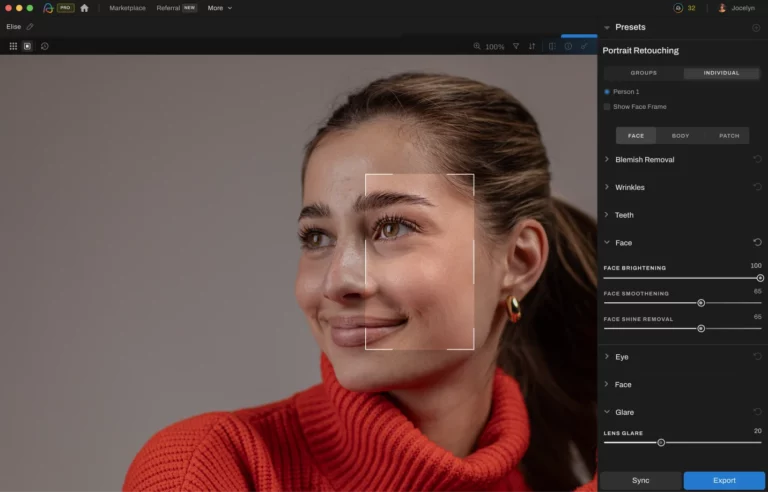 retouching mobile aftershoot