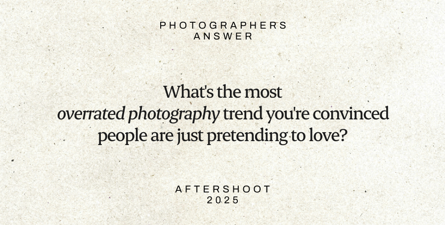 Facebook post from Aftershoot on top photography trends pros think are overrated