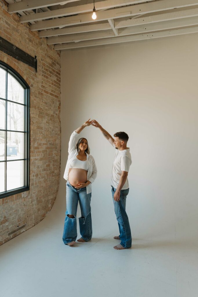 Spin her slowly like you’re dancing in the living room