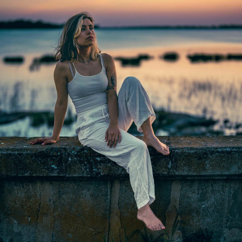 rich and moody natural light portrait