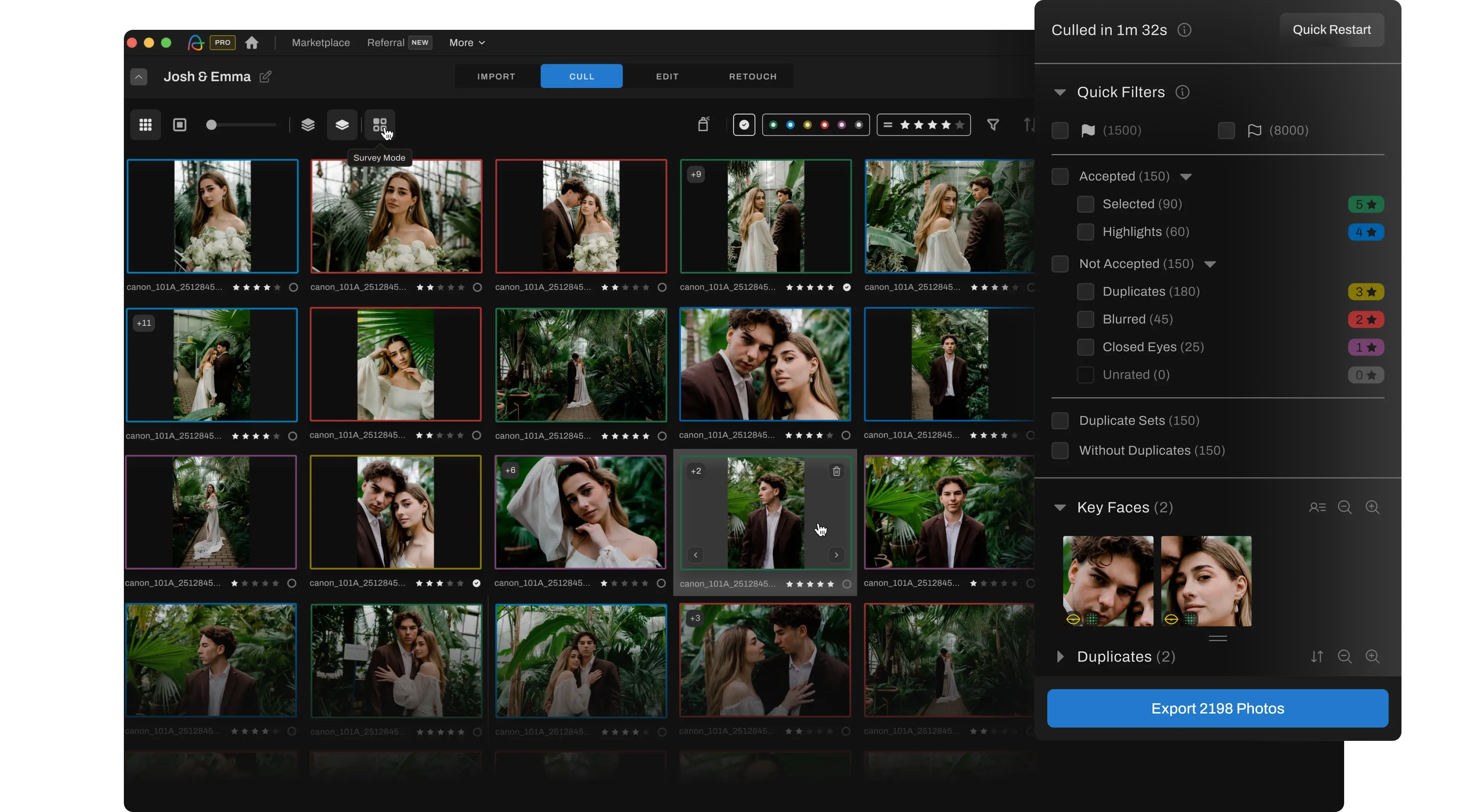 culling desktop aftershoot