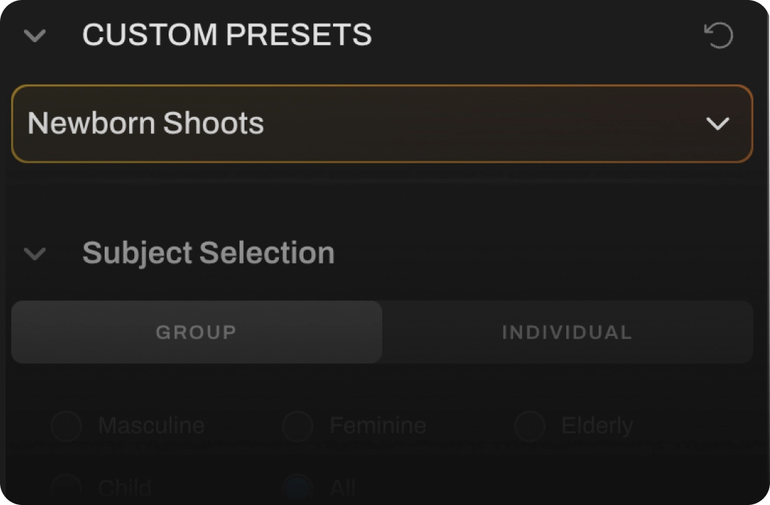 custom presets visual