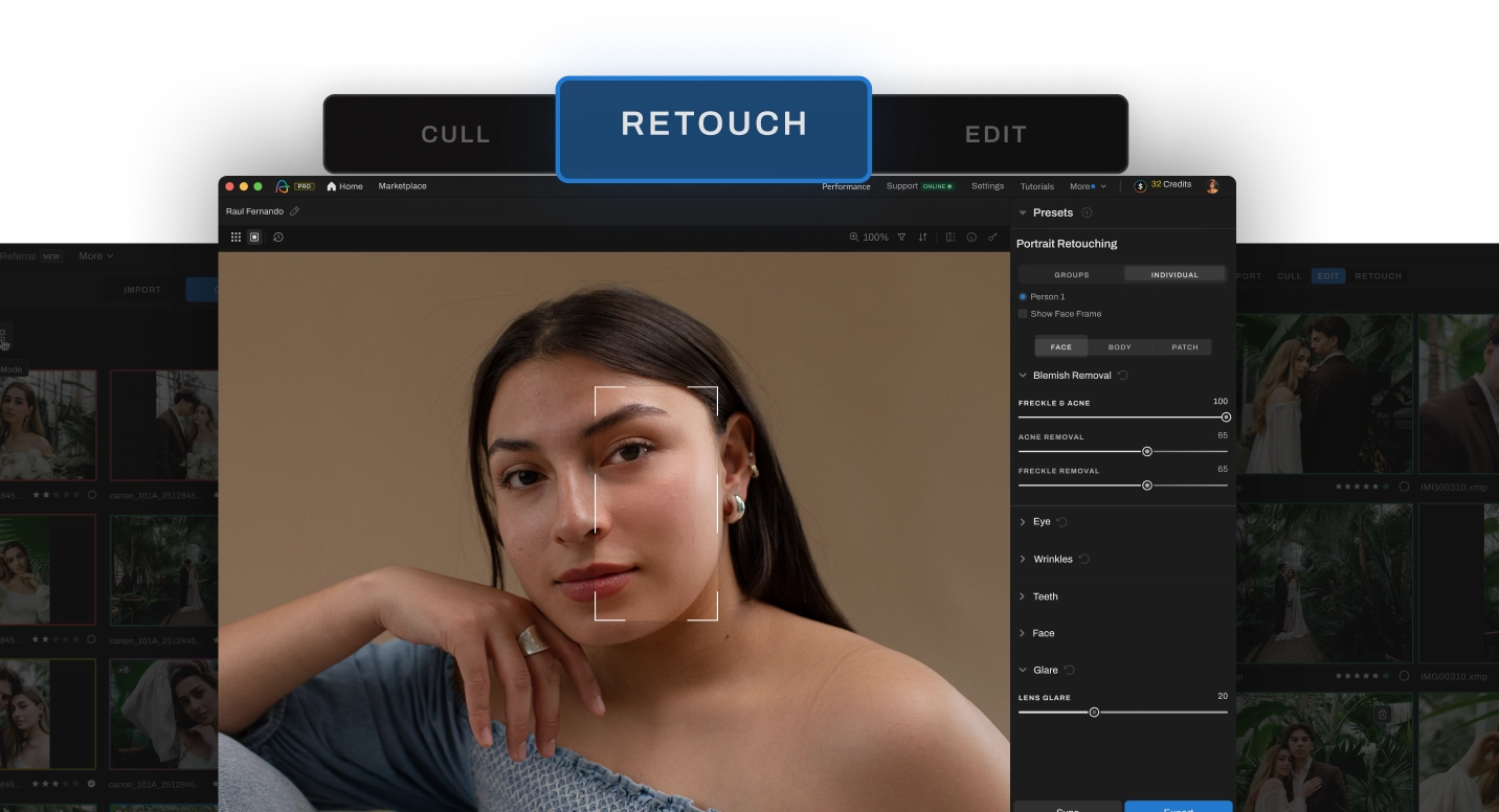 retouch workflow visual