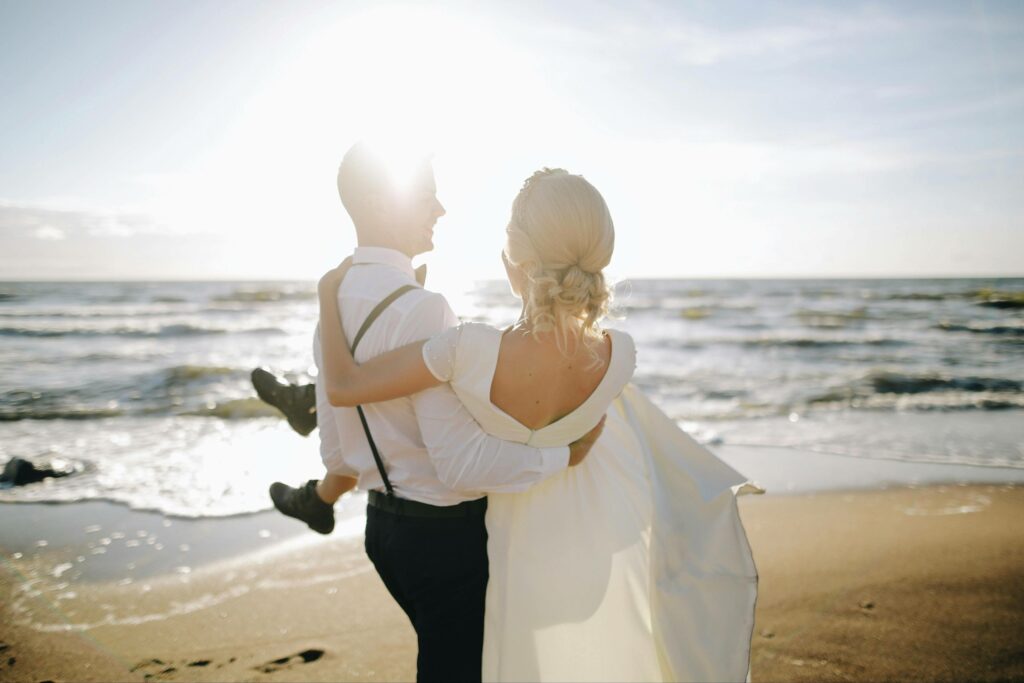 beach wedding fresh and airy